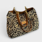 Gianna Boutique - Borsa a tracolla in tela leopardata
