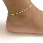 Alessia™- Braccialetto da caviglia Eleganza Dorata in oro 18 carati