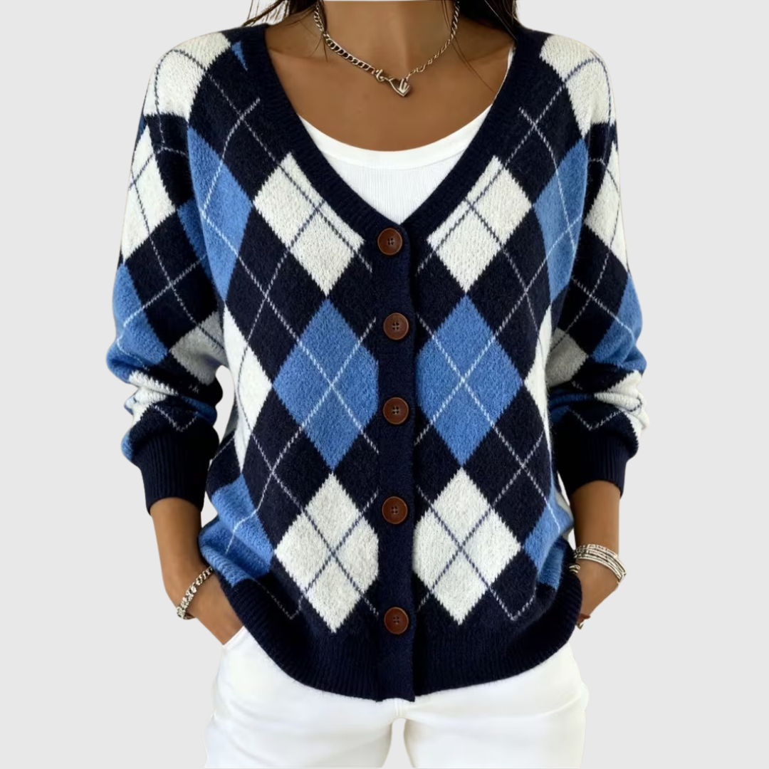 Cardigan con bottoni, comodo