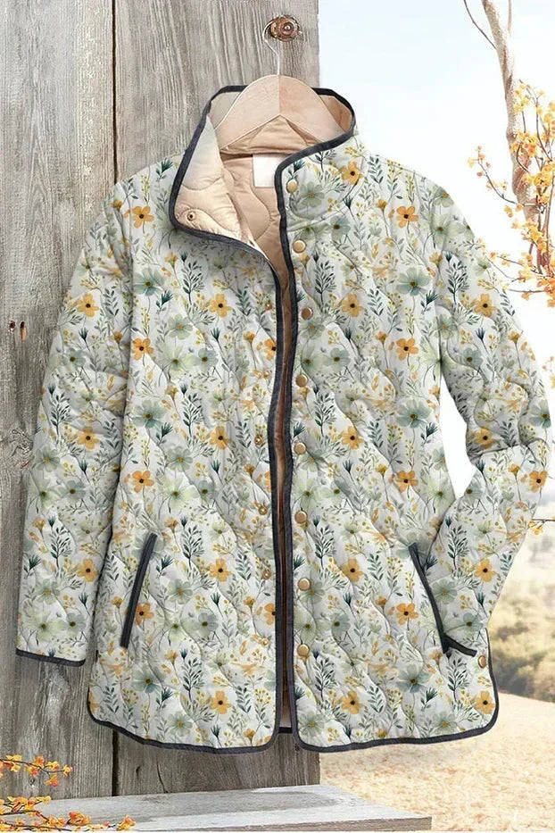 Waltraud™ | Giacca trapuntata con fiori sparsi