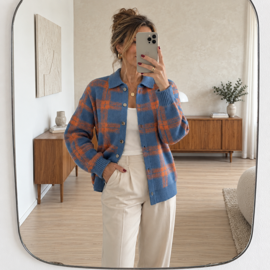 Madalena | Cardigan a quadri