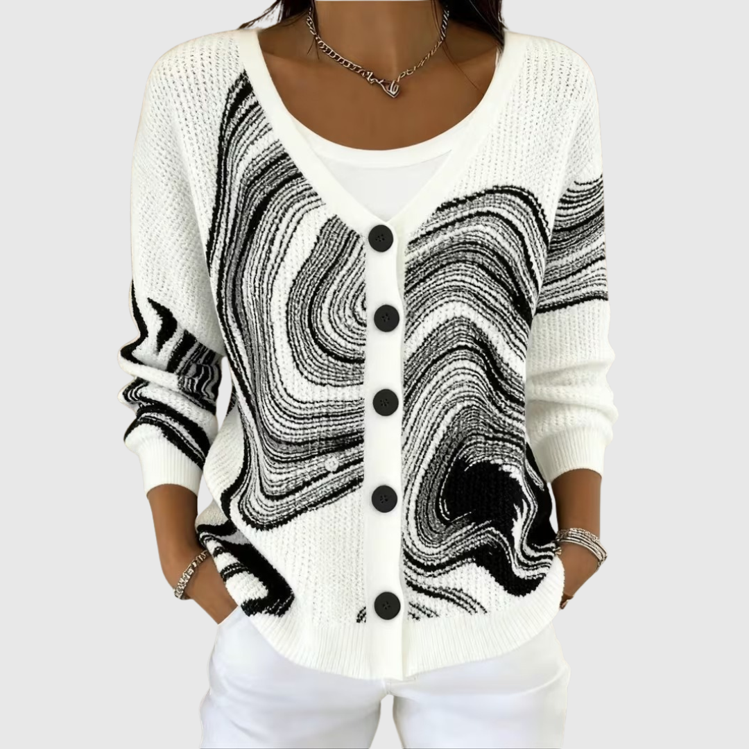 Cardigan comodo con bottoni