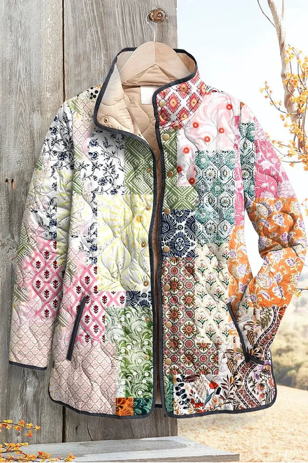 Minna™ | Giacca imbottita in stile patchwork
