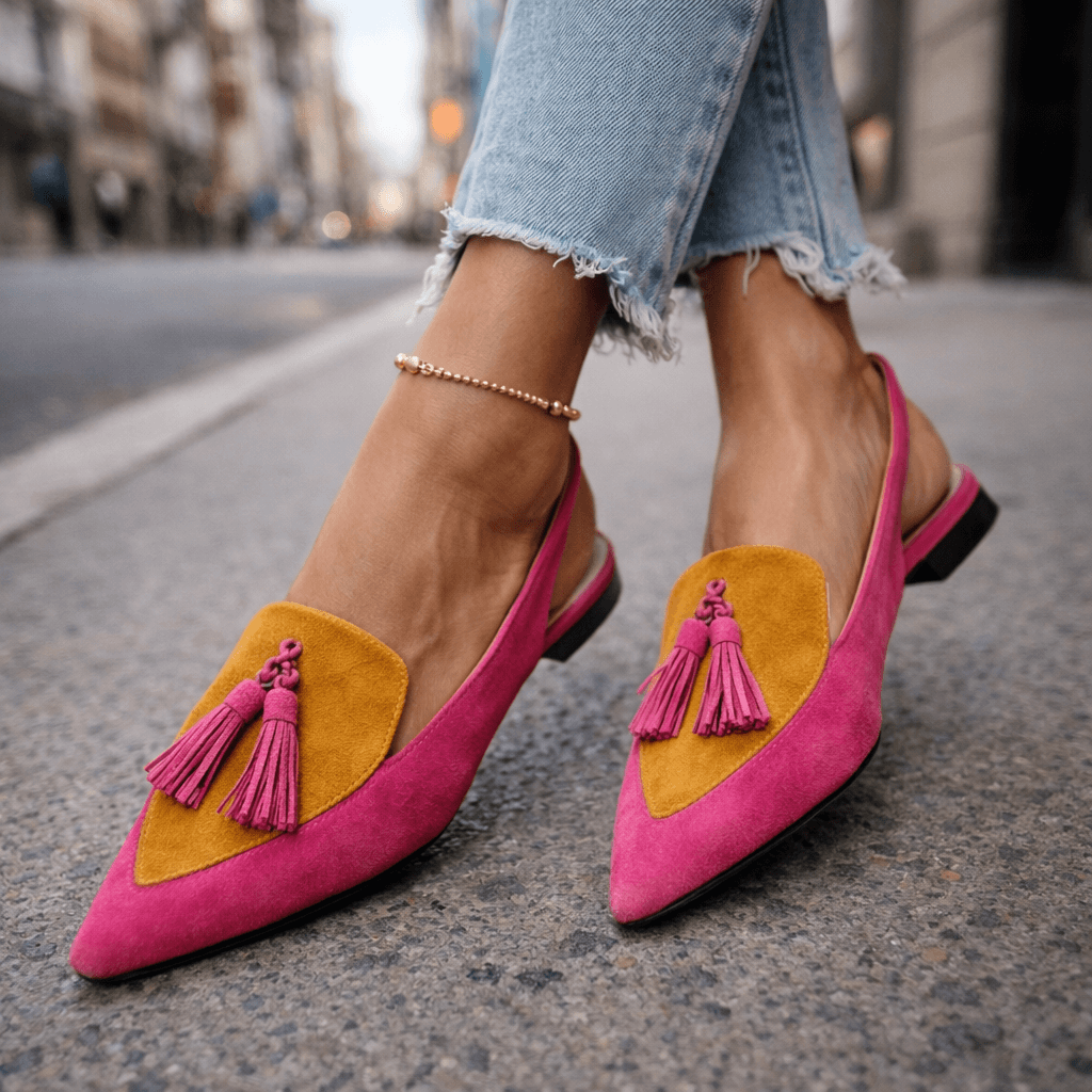 Eliza | Sandali con cinturini e pon pon