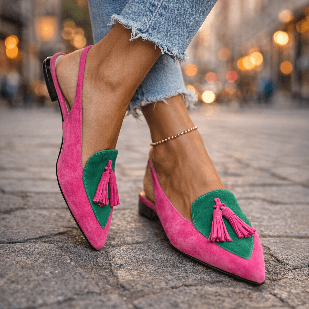 Eliza | Sandali con cinturini e pompon
