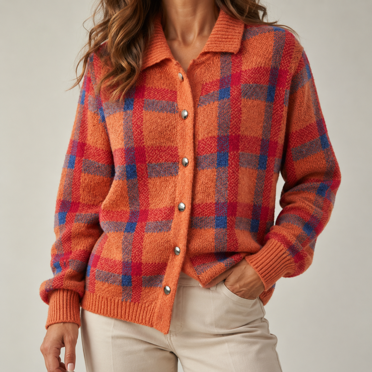 Madalena | Cardigan a quadri