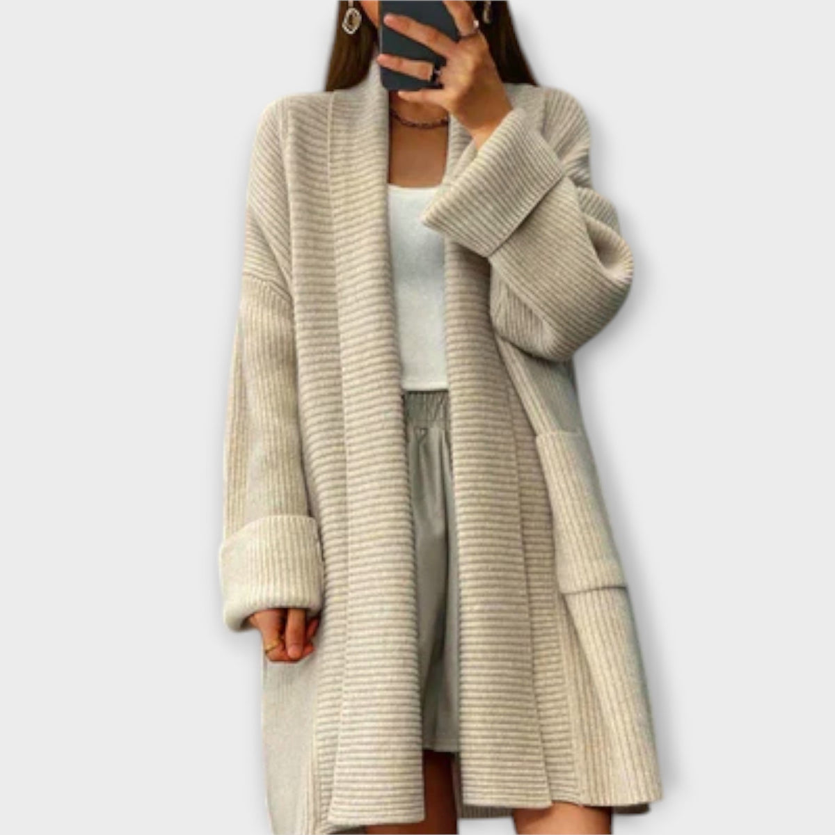 Euphemia - Cardigan Lungo in Maglia