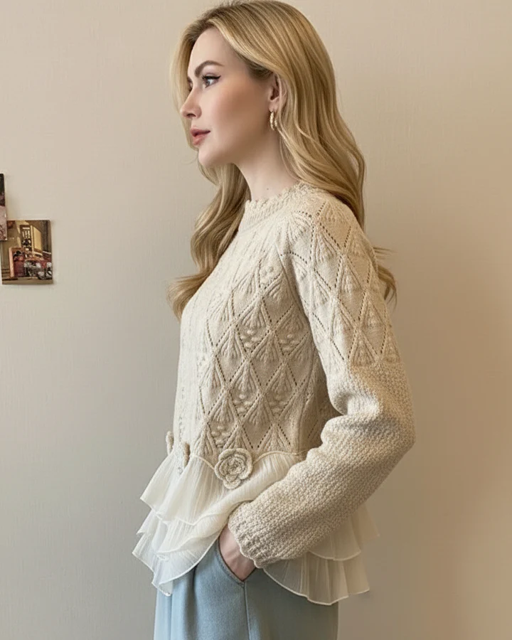 Melinda | Cardigan con Volant