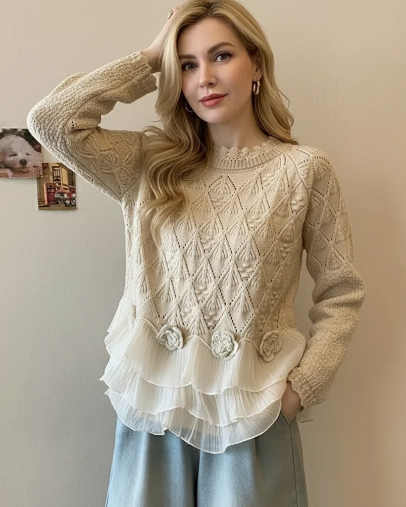 Melinda | Cardigan con Volant
