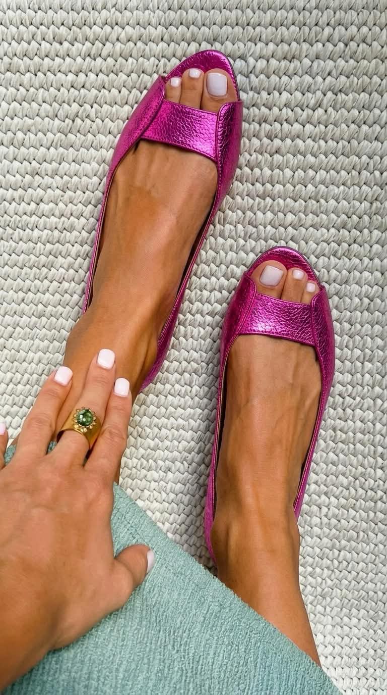 Ballerine Testurizzate Metalliche