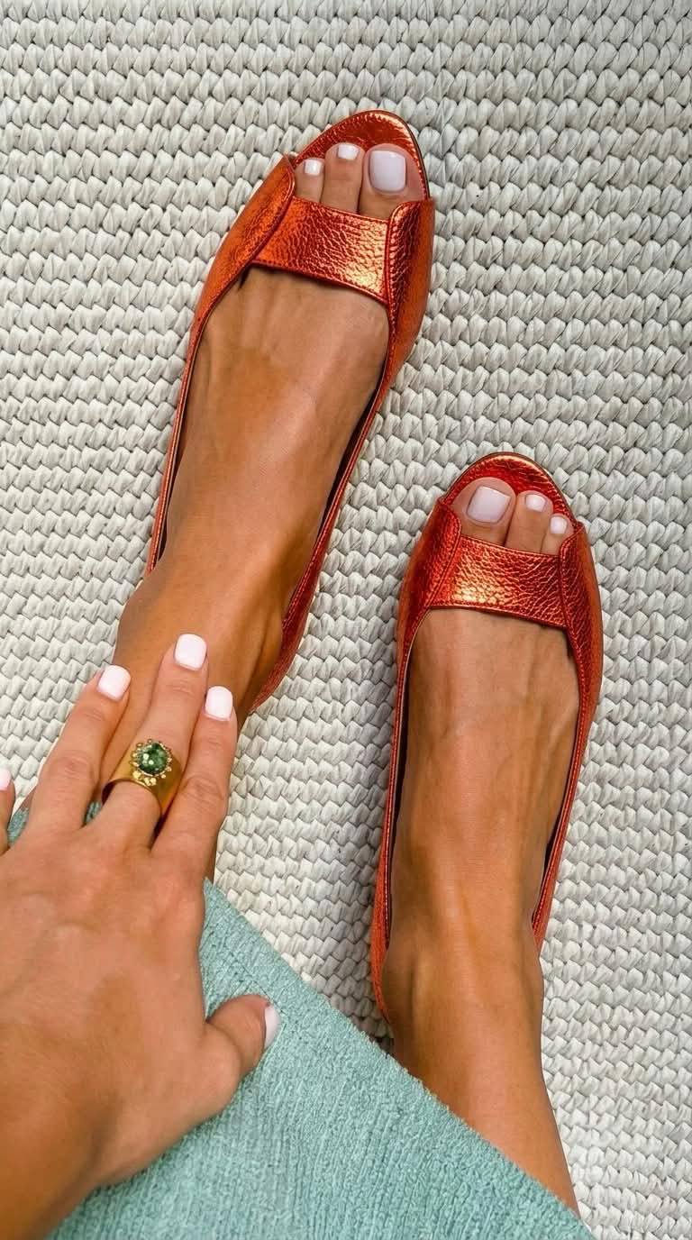 Ballerine Testurizzate Metalliche