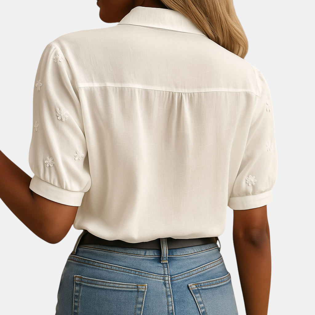 Elvira™- Blusa bianca alla moda per donne