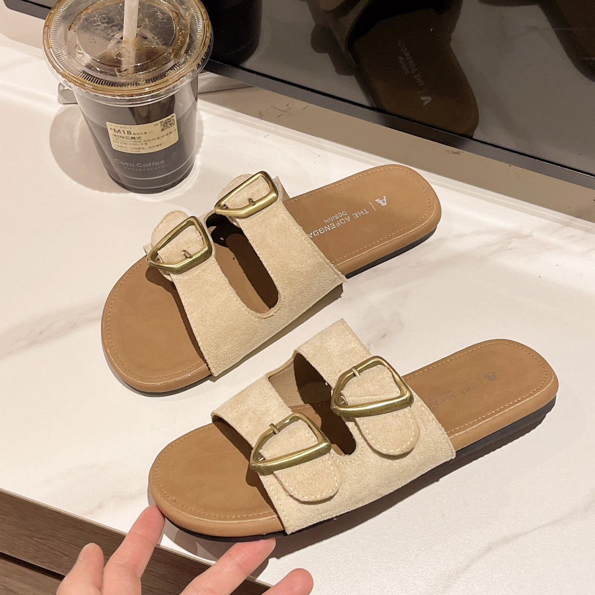 Aurea™- Sandali Comfort con Doppia Fibbia