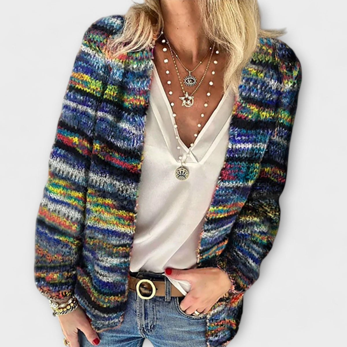 Birgitte - Cardigan Vivace e Confortevole