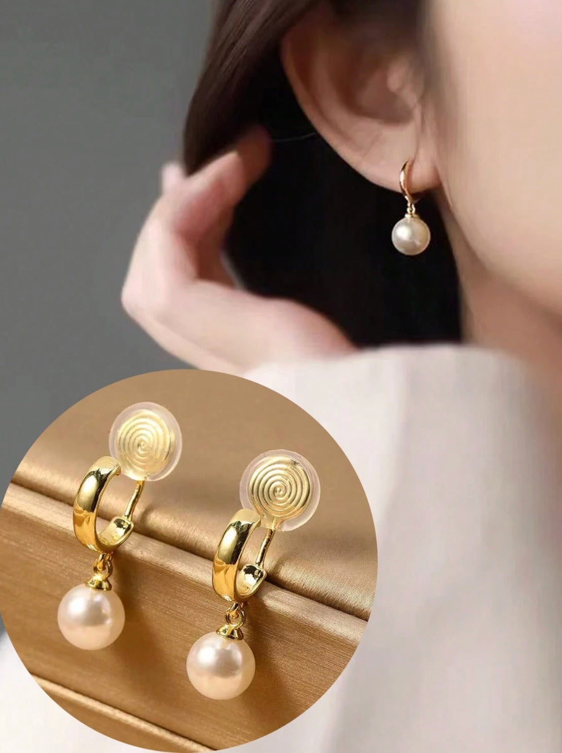 Orecchini a clip in perla