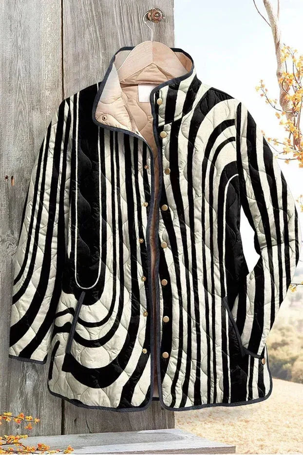 Hanne™ | Giacca trapuntata a motivo zebra