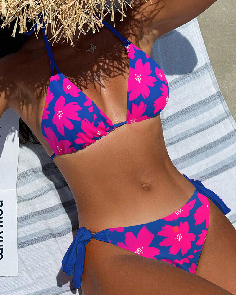 Bikini de Dos Piezas con Estampado Floral