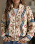 Cornelia™ | Cardigan con rose rampicanti