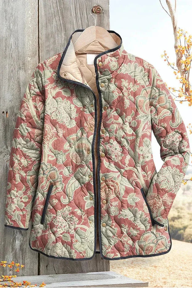 Annika™ | Giacca trapuntata con ornamenti in rosa antico