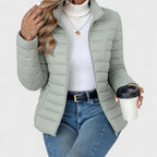 Philipa - Elegante giacca lunga con collo alto
