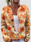 Helga™ | Cardigan con foglie autunnali