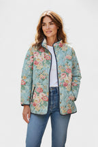 Nadja™ | Giacca trapuntata con rose su menta