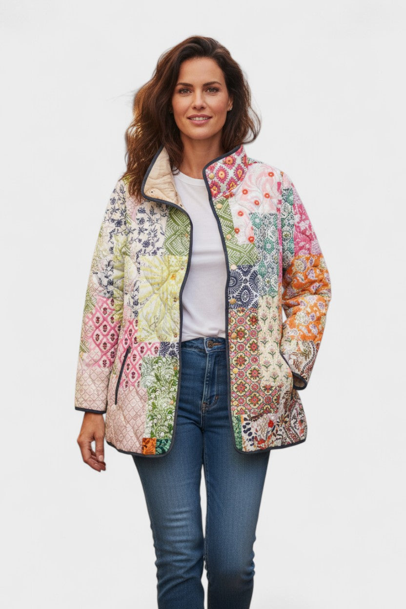 Minna™ | Giacca imbottita in stile patchwork