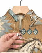Beate™ | Cardigan con cavalli e cactus